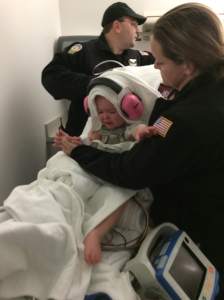 Getting ready for her second flight to Duke